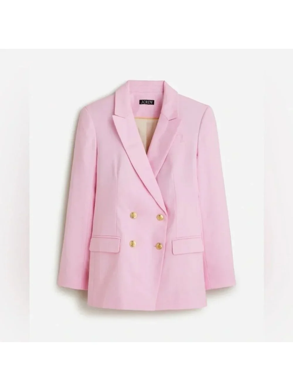 NWT J.Crew Tall Greta Blazer in Bubblegum Pink Stretch Linen Blend Jacket 12T